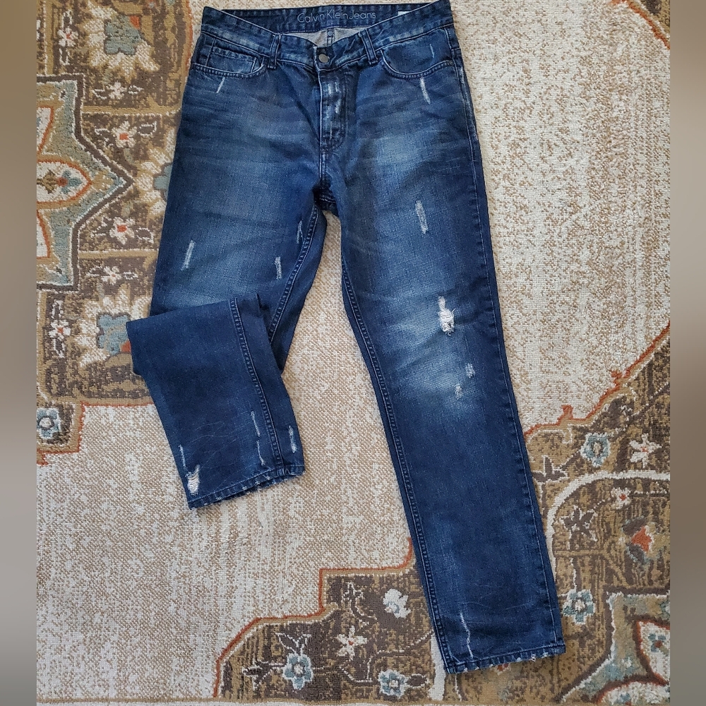 CALVIN KLEIN JEANS Distressed Slim Straight 33 - Picture 6 of 7